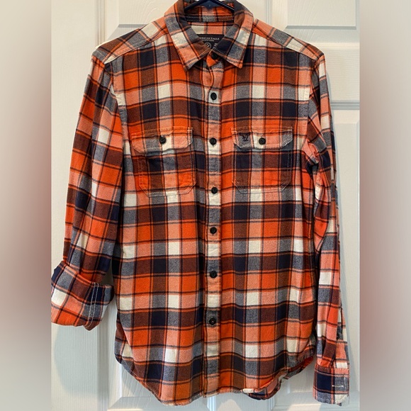 2 Men’s American Eagle Flannel Shirts Size XSmall- Athletic Fit - Picture 1 of 8